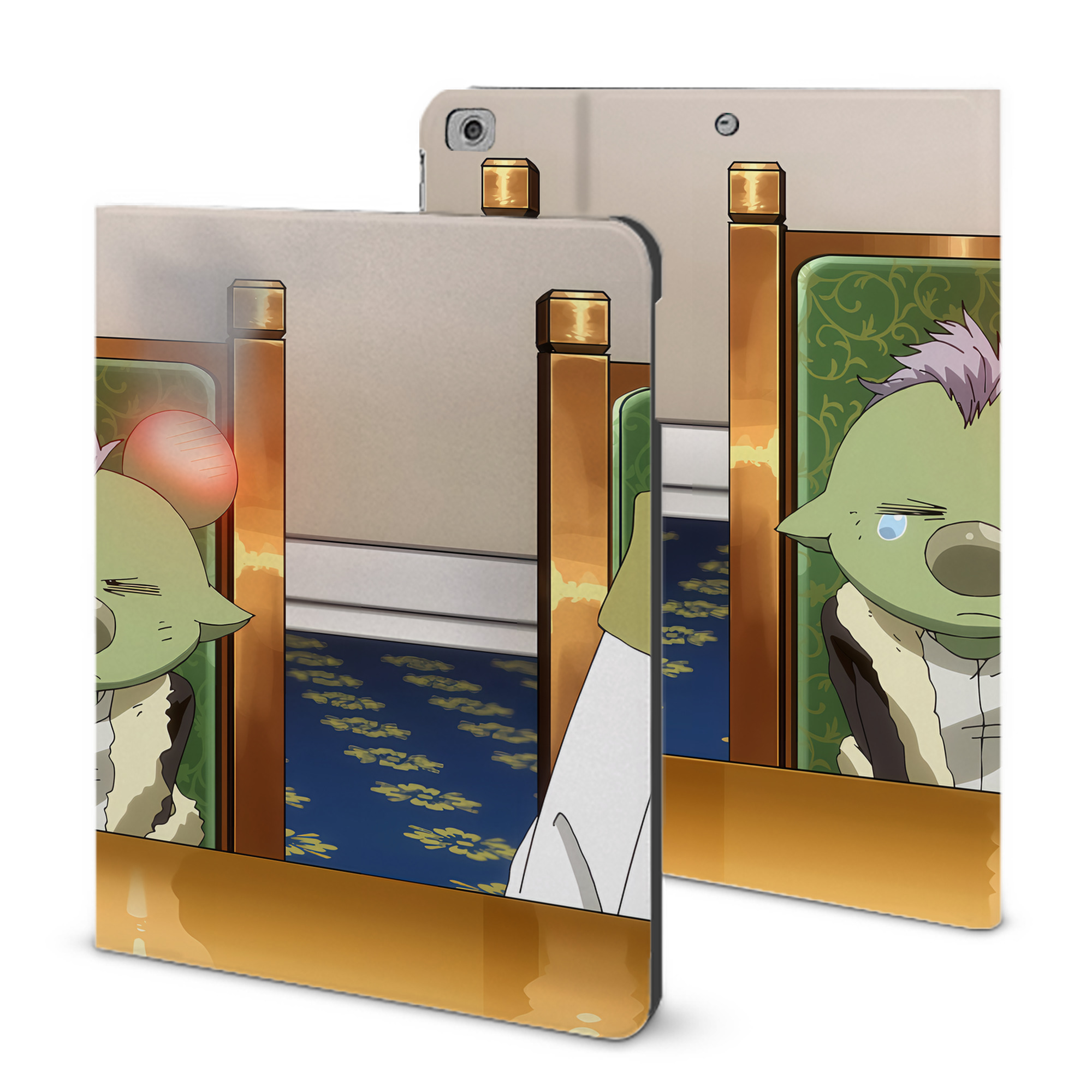 （画像用） 転スラ Regarding Reincarnated to Slime IPad ケース ブック型 PUレザー TPU 耐衝撃 軽量 薄型 ペン収納なし 全面保護 IPad 各モデル対応